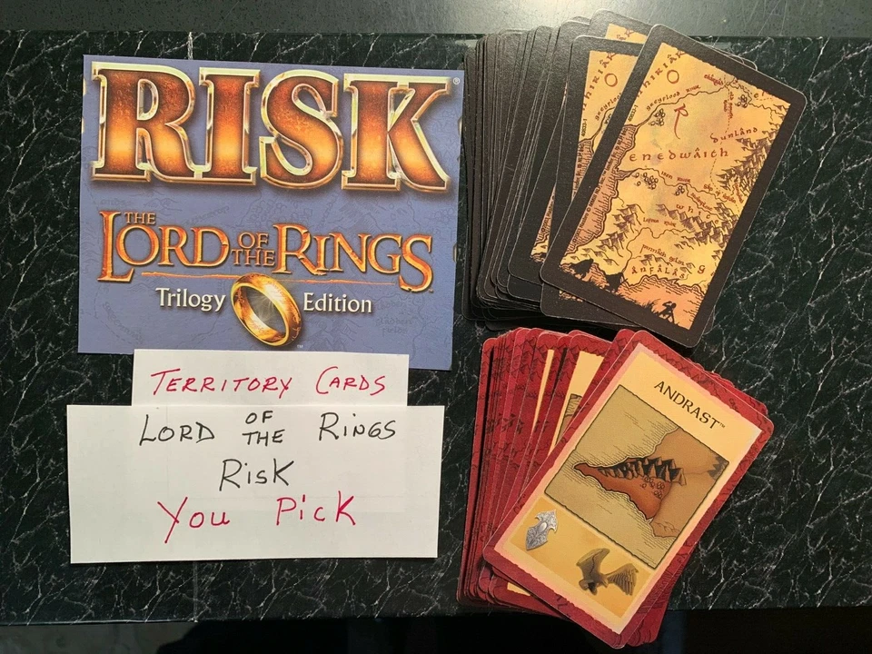 Risk  LORD OF THE RINGS  TRILOGY EDITION  Territory Cards   YOU PICK   2003 - Image 1 of 1