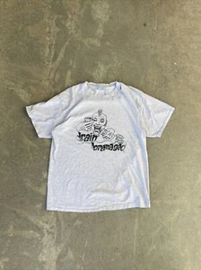 Vintage Drain Bramaged Punk Beer T-Shirt Know Records Size Large Metal Band Tee - Picture 1 of 6