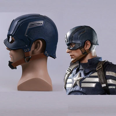 Captain America Helmet  Infinity War Steve Rogers Cosplay Mask Props New - Image 1 of 4