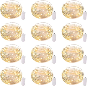 Brightown 12 Pack LED Fairy Lights Battery Operated String Lights - 7Ft 20LED Wa - Picture 1 of 12