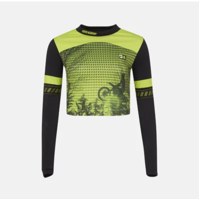 Fila VR46 Talla XL Para Mujer Negro Ácido Lima Recortado Manga Larga Riders Academy X36 Foto 1 de 4