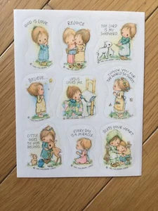 Vintage 1982 Hallmark Betsey Betsy Clark Stickerbogen religiös spirituell - Bild 1 von 1