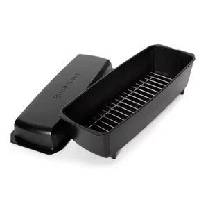 Broil King Rib Roaster Grill Pan 5.25 Qt Cast Iron W/ Wire Rack + Enclosed Black - Picture 1 of 3