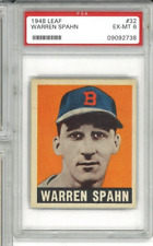 1948 Leaf #32 Warren Spahn HOF RC Rookie PSA 6 Boston Braves
