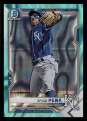 2021 Bowman Chrome Draft Aqua Lava Refractors #BDC178 Erick Pena /199 - Image 1 of 2