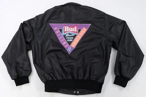 Rare Vintage SWINGSTER Bud Presents Rolling Stones 1989 Tour Satin Jacket 80s L - Picture 1 of 10