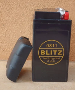 Bateria de moto BLITZ tipo Gel sin mantenimiento 6V-11.5 Ha BMW R24-R69S - Imagen 1 de 2