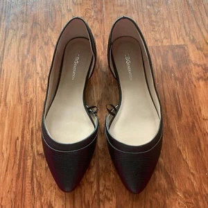 BCBGeneration Flats Shoes Faux Leather Flats US Women Size 6.5 in Black - Picture 1 of 7