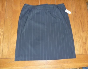 Talbots 14WP Skirt Black with White Pin Stripes (Petite) NWT - Picture 1 of 4
