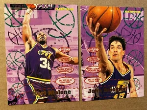 UTAH JAZZ Lot of 2 1995-96 Fleer  KARL MALONE #188 JOHN STOCKTON #190 - Picture 1 of 1