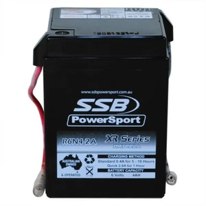 SSB 6V R6N4-2A AGM MOTORCYCLE R6N42A BATTERY 6 VOLT HONDA YAMAHA SUZUKI - Picture 1 of 2