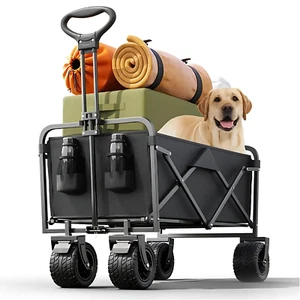 Carro plegable, 220 lb-550 lb vagón utilitario de alta resistencia, todo terreno sin plano - Imagen 1 de 73