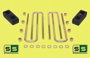 2" LIFT BLOCKS AND BOLTS WITH/O O.L LEAFS FITS 88-00 CHEVY C2500/C3500 2WD 8 LUG - Foto 1 di 1