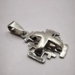 Vintage Anhänger Pilgerkreuz 925 Sterling Silber Schmuck Handarbeit 1,49g - Bild 1 von 7