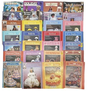 Lot of 28 Fibre Craft & Annie’s Attic Costume Fashion Doll Crochet Patterns Book - Picture 1 of 9