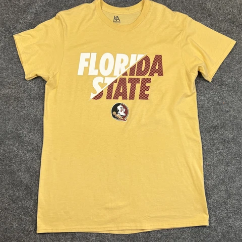 Knights Apparel Florida State Seminoles Logo T Shirt Adult Large Spell Out Tee Cover