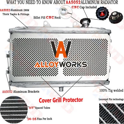 Aluminum Radiator w/Cover Grill Protector For 04-2017 TRIUMPH ROCKET III Touring - Image 1 of 4