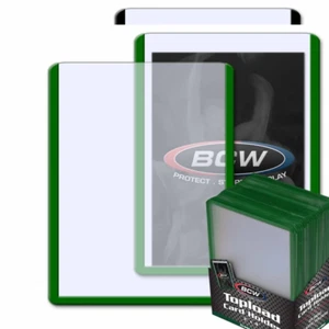 3x4 Topload Card Holder - Green Border - Picture 1 of 1