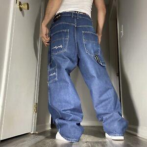 Sean John Southpole Style Baggy Wid Leg Carpenter Jeans Mens 38x31 Hip Hop Y2k
