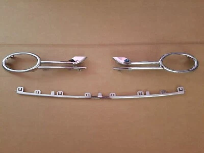 For 2014-2017 Honda Odyssey Front Bumper Chrome Trim & Fog Light Lamp Bezels Set - Imagem 1 de 3