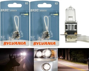 Sylvania Basic H3 55W Two Bulbs Halogen Head Light Low Beam Replacement Stock OE - Picture 1 of 12
