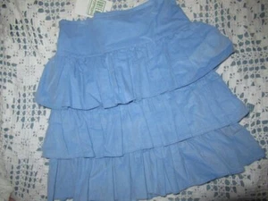 nwt Orient Expressed blue cord tiered ruffle twirl skirt girl 5 free ship USA - Picture 1 of 2
