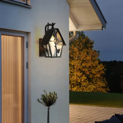 NUEVO Lámpara de linterna rústica retro antigua vintage aplique de pared accesorio de luz exterior Foto 1 de 4