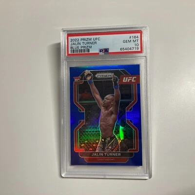 Jalin Turner 2022 Panini Prizm UFC Blue Prizm Rookie Card 5/199 #164 PSA 10 - Image 1 of 4