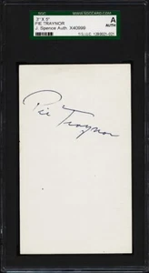 ***Pie Traynor Signed Autographed Index Card Autograph Encapsulated SGC JSA*** - Picture 1 of 2