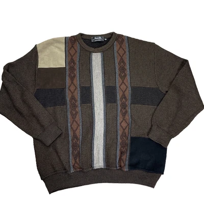 Suéter Texturizado Tejido 3D Marcello De Colección Marrón Para Hombres 2XL Mezcla de Lana Italia Foto 1 de 4