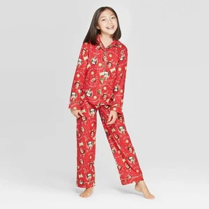Girls' Elf 2pc Pajama Set - Red S Small Xmas Holiday - Picture 1 of 1