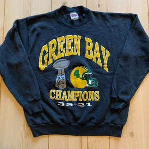 Vintage Green Bay Packers 1997 Superbowl XXXI Champions Crewneck Sweatshirt M - Picture 1 of 6
