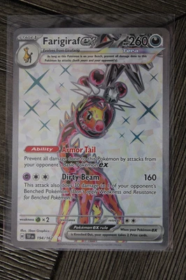 Pokemon TCG Farigiraf ex 194/162 SV05: Temporal Forces Holo Near Mint - Image 1 of 3