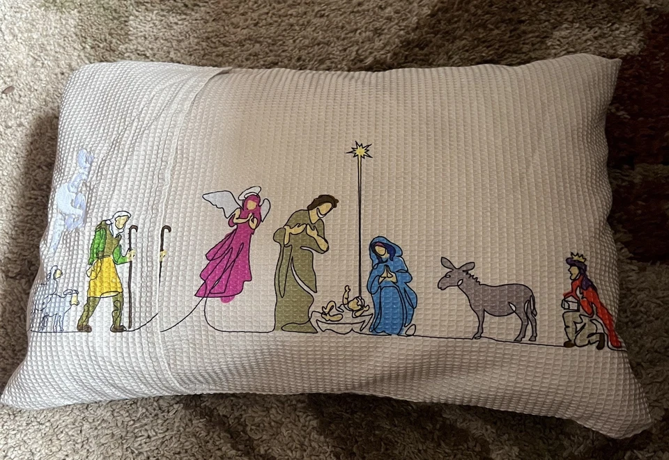 MY PILLOW Travel Go Anywhere Nativity Scene Pillow 12" x 18" Small - Image 1 of 3