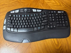 Logitech K350 Comfort Wave Wireless Keyboard NO USB Dongle Untested - Picture 1 of 8