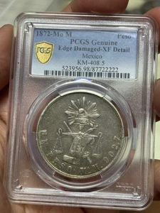 1872-Mo M Mexico Silver Peso PCGS Rare Certification Number - Picture 1 of 2