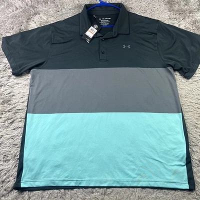 Camisa polo Under Armour UA Golf Playoff bloques de colores rendimiento para hombre 3XL Foto 1 de 4