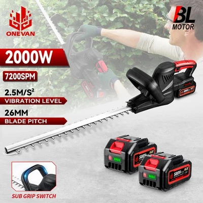 ONEVAN Akku Heckenschere Heckentrimmer inkl. 0、2 Akku und Ladegerät Für Makita 18V Akku