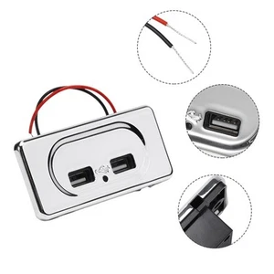 12V Double USB Ports Prise Chargeur Chargement for Camper Caravane Mobilehome - Photo 1 sur 12