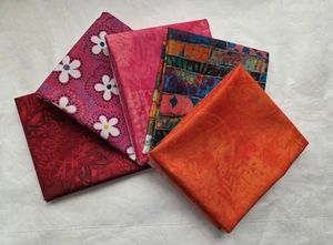 5 Fat Quarters - Sue Penn, FQ 18 x 22 100% Cotton Quilting Fabric Version 3 - Picture 1 of 4