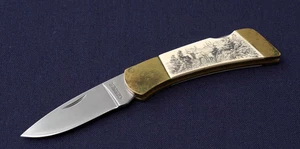 GERBER FS-I ELK Scrimshaw (OR) - Picture 1 of 8