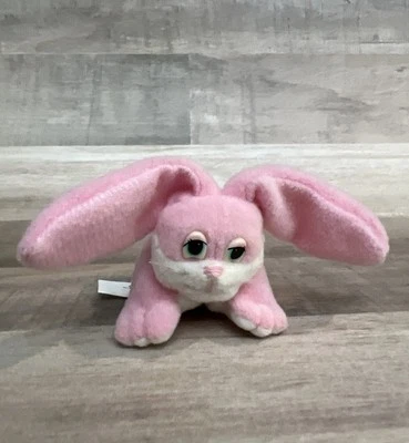 Mini Peluche Galoob Pound Bunnies Rosa 1996 De Colección Cachorros Rosa Y Blanco Foto 1 de 4