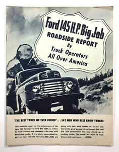 1948 Ford 145 HP Big Job Roadside Report From Truck Drivers - Picture 1 of 10