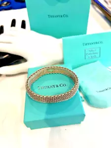TIFFANY & CO. NY .925 SOMERSET FLEX NETZ ARMBAND - 56,6 GRM-VINTAGE-SCHÖN-hrb-2 - Bild 1 von 3