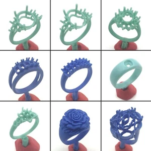 9 piezas anillos cera fundida patrones moldes cera perdida | WRB206 ramo de flores gemas - Imagen 1 de 3