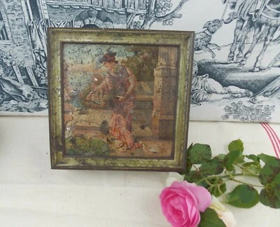 ANCIENNE BOITE EN TOLE PUBLICITAIRE BISCUIT PERNOT LITHO - Photo 1/4