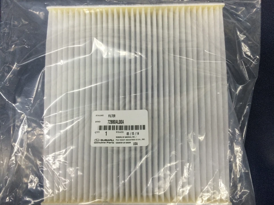 GENUINE SUBARU OEM CABIN AIR FILTER 2015-2018 LEGACY & OUTBACK 72880AL00A HEPA - Image 1 of 1