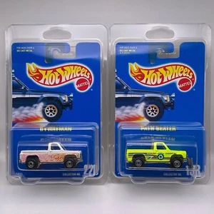 Vintage 1993 Hot Wheels Mainline BYWAYMAN #220 & PATH BEATER #198 CT Wheels MINT - Picture 1 of 4