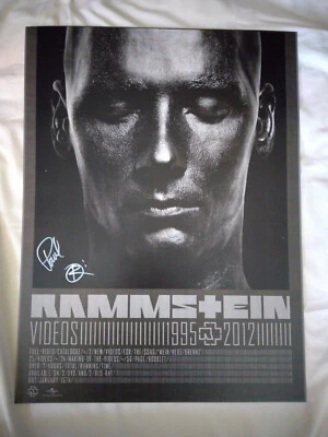RAMMSTEIN Videos 94-2012 Promo Poster SIGNED by Paul and Oli 18x24 - Image 1 of 4
