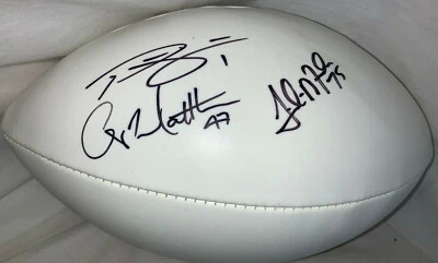 USC Signed Wilson White Panel Football w/ Clay Matthews, Maualuga, CUSHING +More - Image 1 of 4
